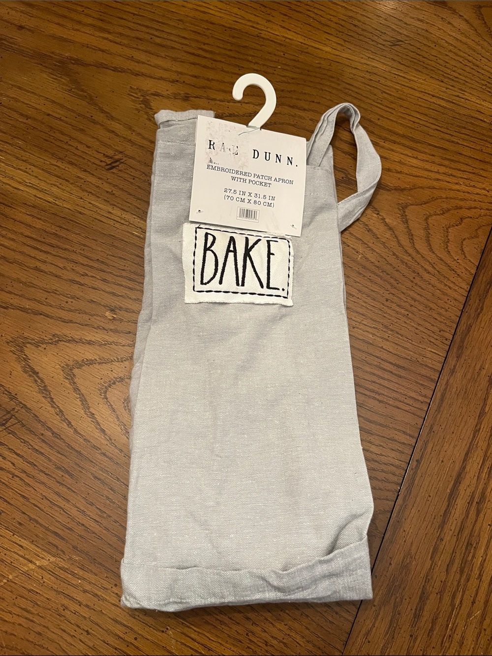 Rae Dunn Light Gray 'BAKE' Apron, new